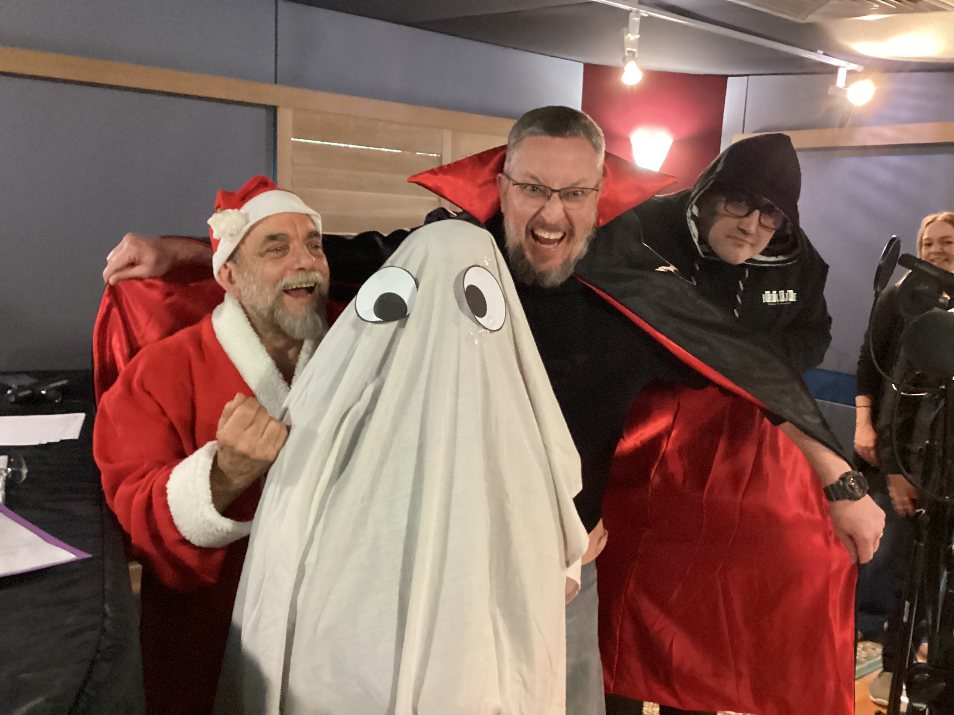Santa, Dracula and Igor from A Monster Christmas